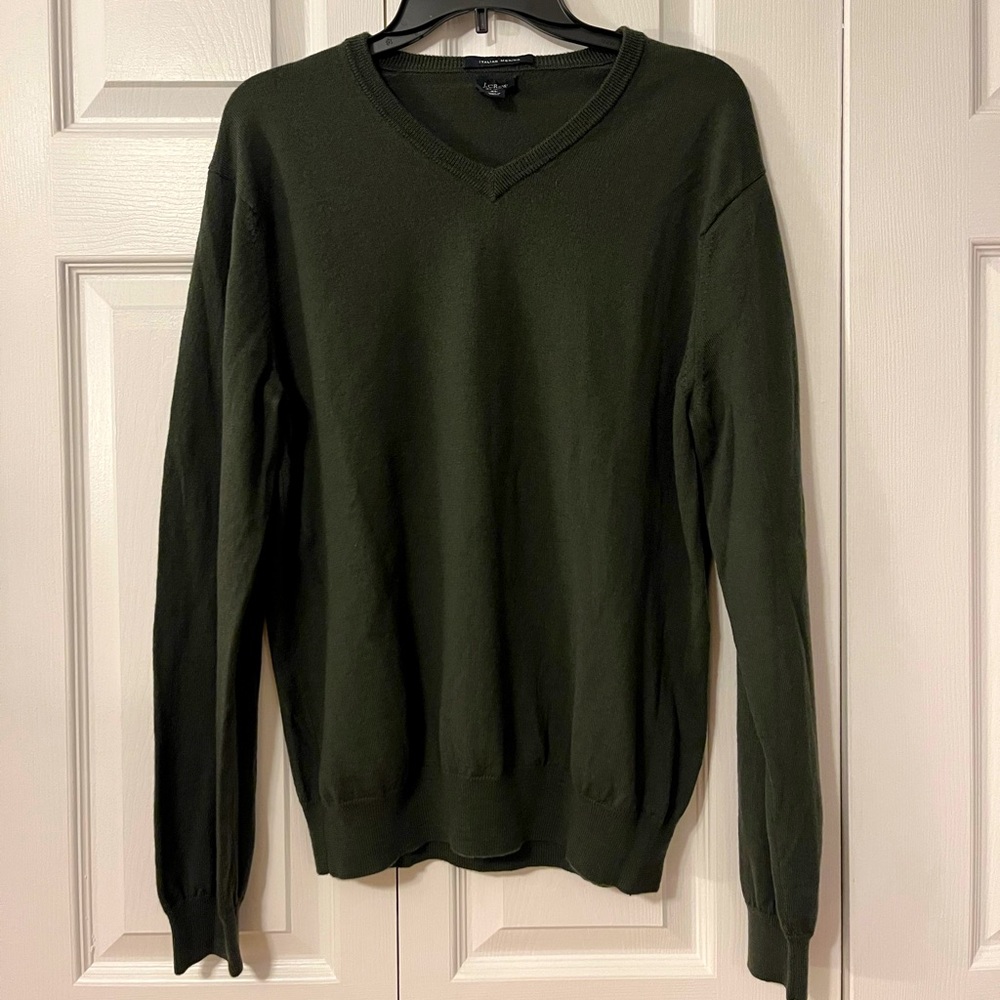 J. Crew Italian Merino green sweater